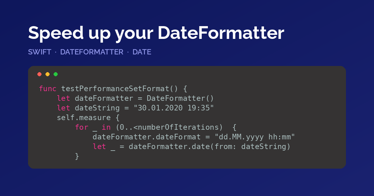 Speed up your DateFormatter